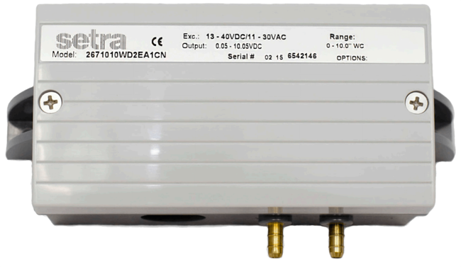 Setra Low Differential Pressure Transducer, Model 267MR